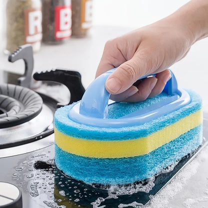 Household Scrubbing Brush with Handle – Durable Kitchen & Bathroom