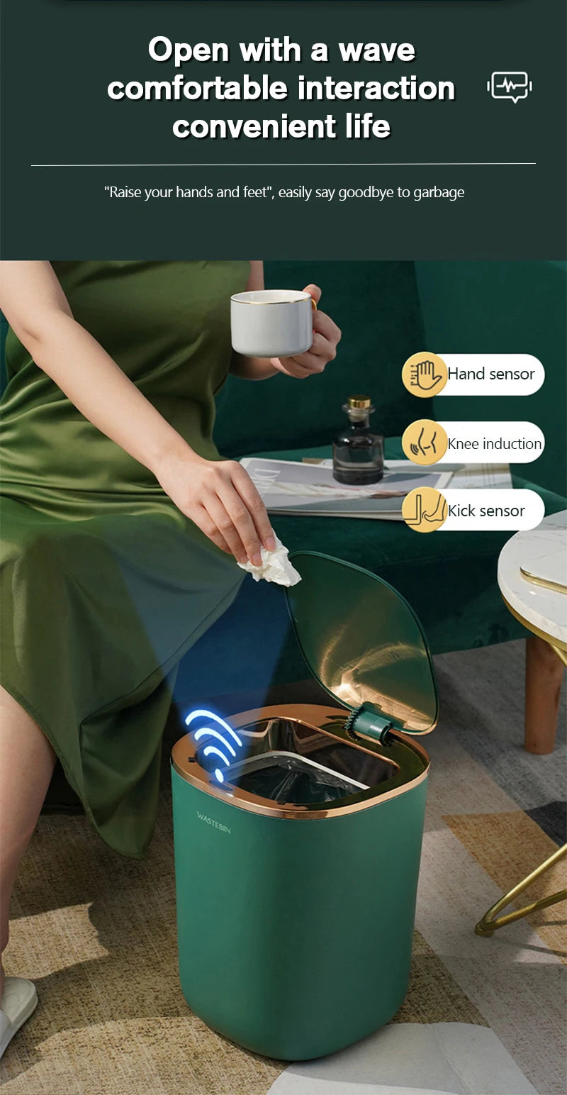 12L Smart Sensor Trash Can – Automatic Bathroom & Kitchen Bin