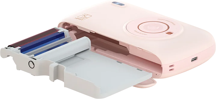 HPRT CP2100 2x3" Wireless Photo Printer, 300DPI, Portable with Paper & Ribbon Storage.