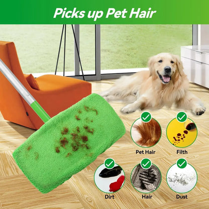 Reusable Microfiber Mop Pads – Wet & Dry Sweeper Cloths