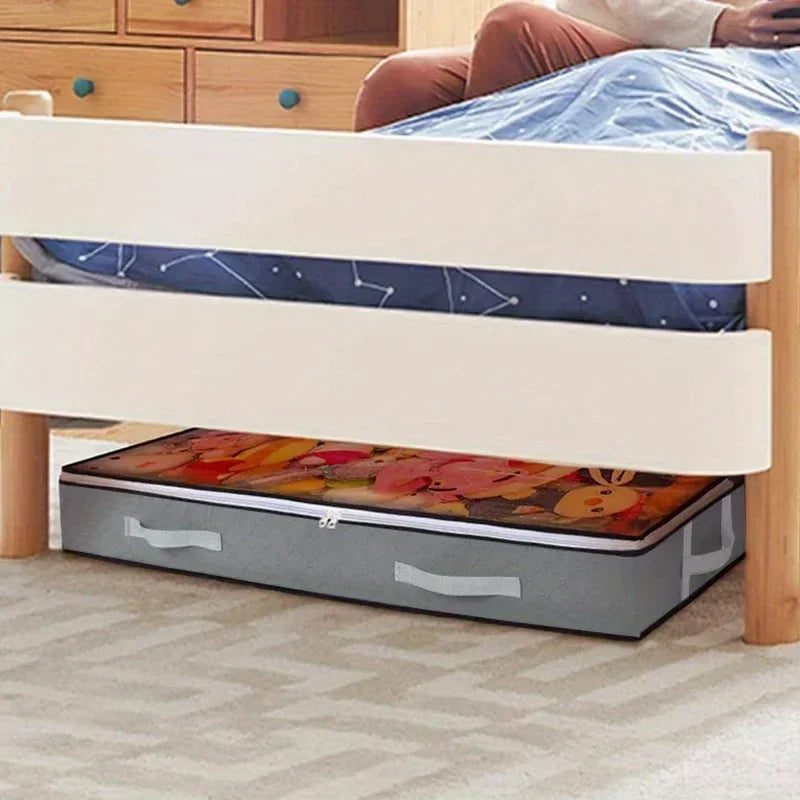 Dustproof Under Bed Storage Box with Handles – 1/2/3pcs