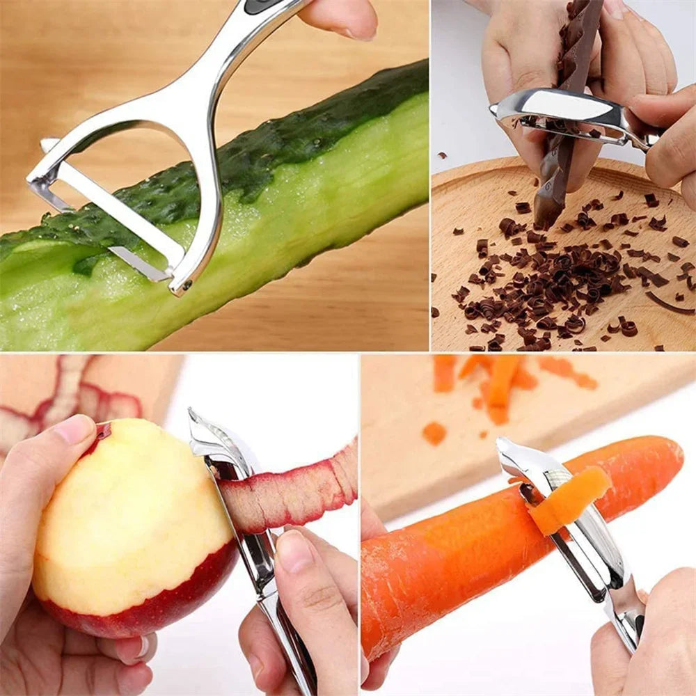 Stainless Steel Vegetable Peeler & Grater – Multi-Function Kitchen Tool