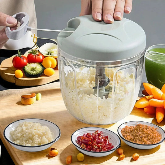 Manual Ginger Garlic Grinder & Veg Cutter – Handheld & Multifunctional