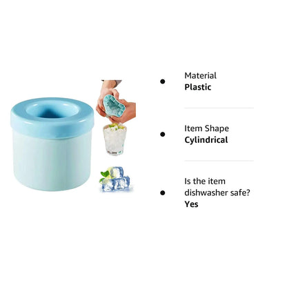 Silicone Ice Cube Maker Bucket – Round Mold