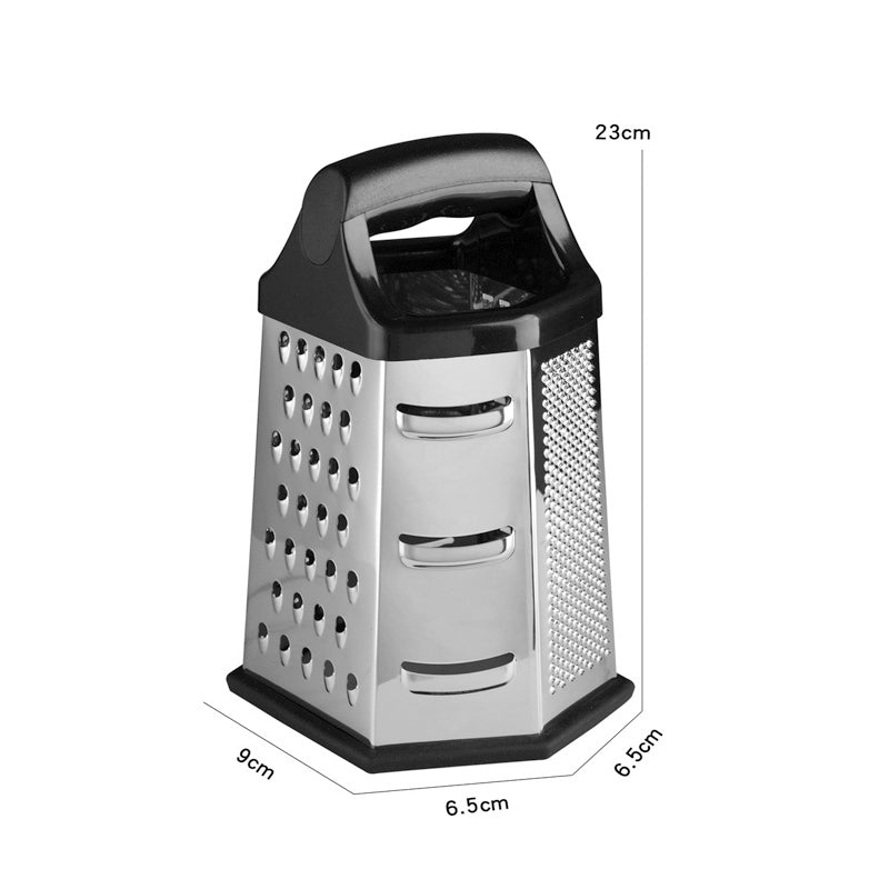 6-Sided Stainless Steel Box Grater – Multi-Function Slicer & Shredder