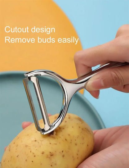 Stainless Steel Vegetable Peeler & Grater – Multi-Function Kitchen Tool
