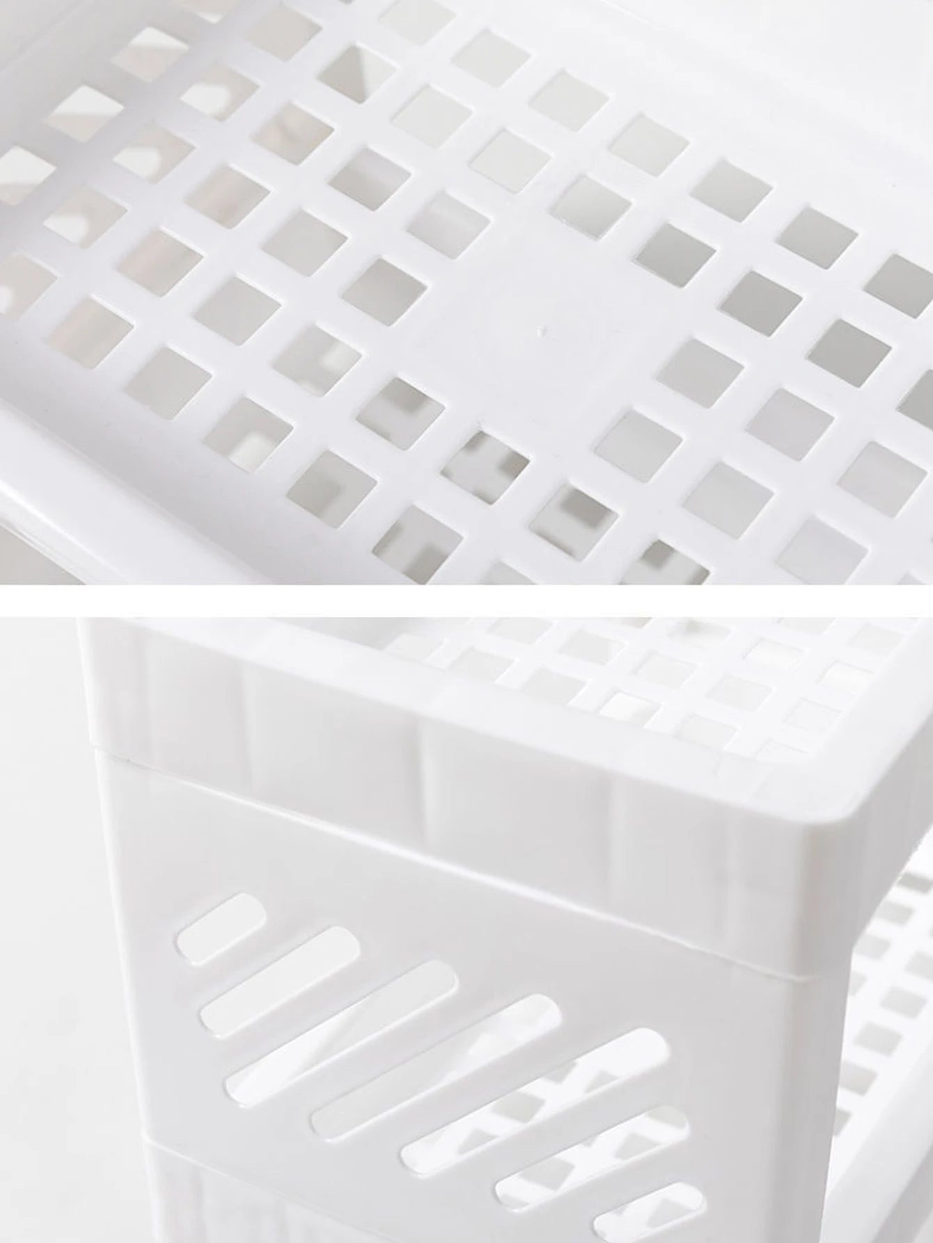 Double Layer Desktop Storage Rack – White (1PC