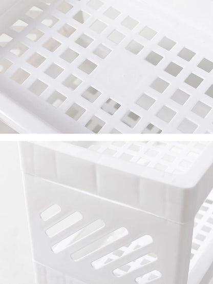 Double Layer Desktop Storage Rack – White (1PC