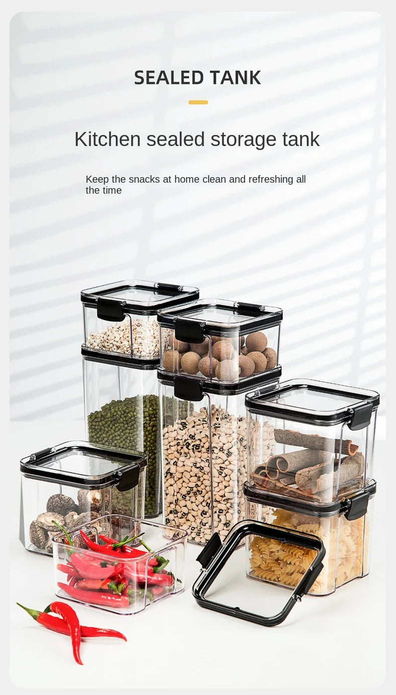 Large Sealed Grain Storage Jars – Moisture-Proof Plastic Set