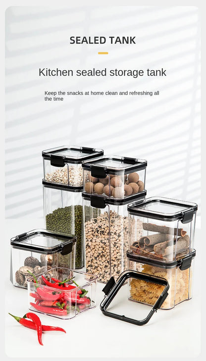 Large Sealed Grain Storage Jars – Moisture-Proof Plastic Set