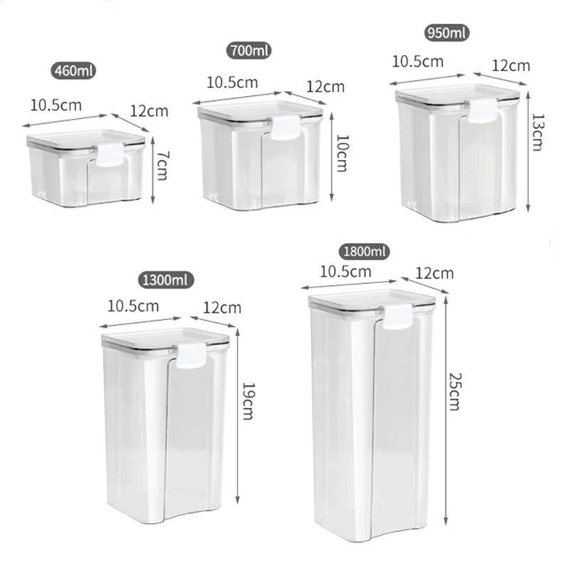 Large Sealed Grain Storage Jars – Moisture-Proof Plastic Set