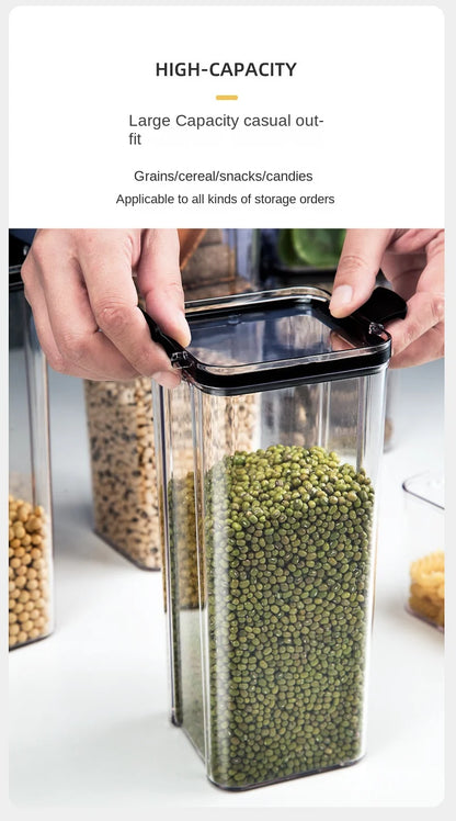 Large Sealed Grain Storage Jars – Moisture-Proof Plastic Set