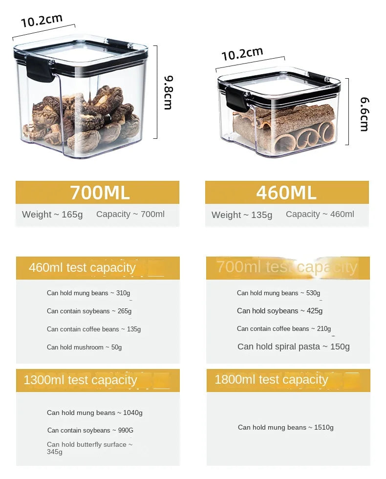 Large Sealed Grain Storage Jars – Moisture-Proof Plastic Set