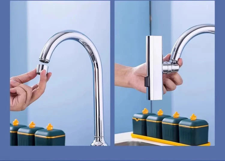 3-Mode Swivel Kitchen Faucet Nozzle – Splash-Proof Extension