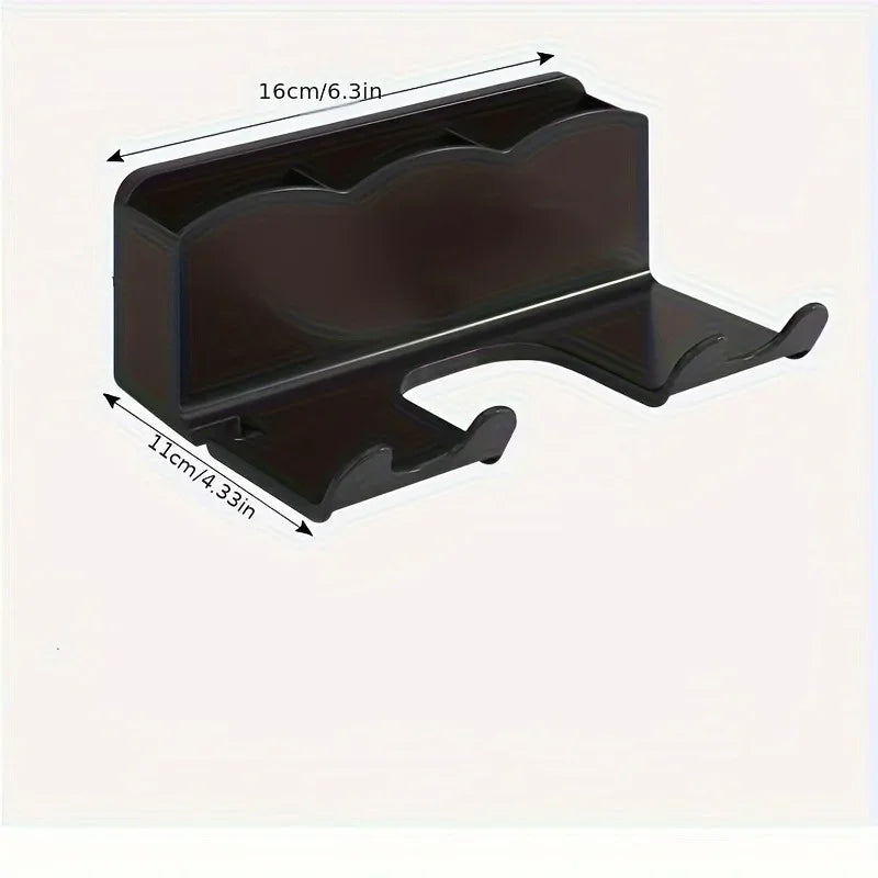 Wall-Mounted Hair Dryer Storage Rack – Non-Perforated Bathroom Bracket