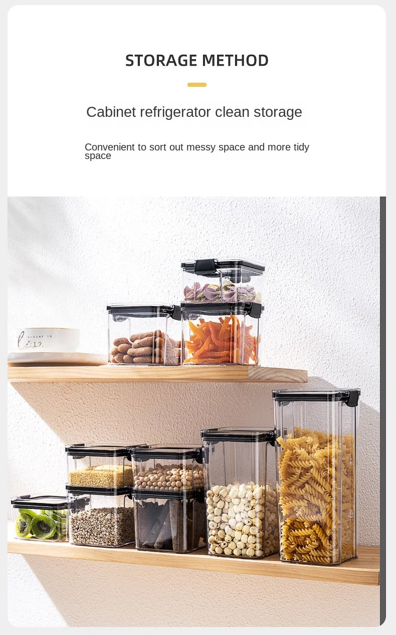 Large Sealed Grain Storage Jars – Moisture-Proof Plastic Set