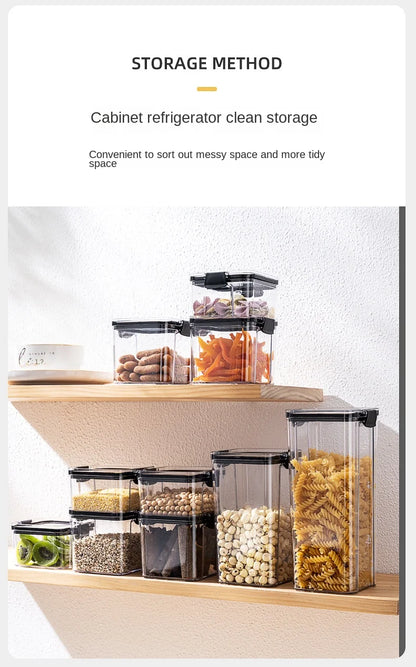 Large Sealed Grain Storage Jars – Moisture-Proof Plastic Set