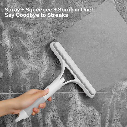 3-in-1 Glass Cleaning Kit – Spray Bottle, Scrubber & Scraper