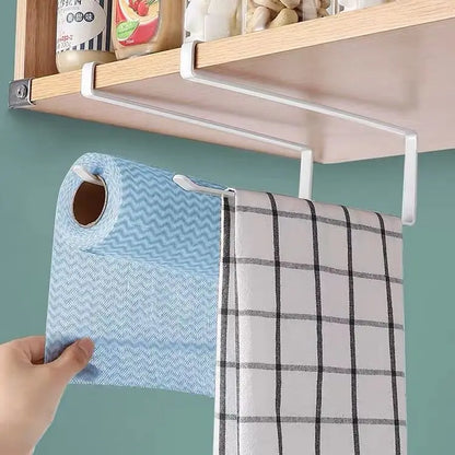 No-Drill Paper Towel Rack – Under Cabinet Tissue Holder