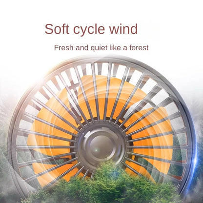 3-Head 360° Adjustable Car Fan – USB/12V/24V Dual Speed