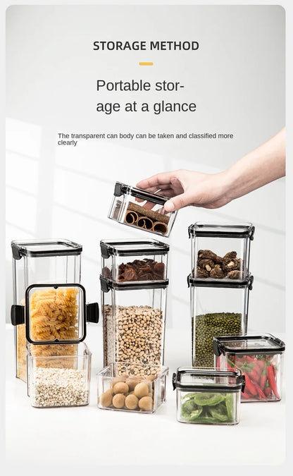 Large Sealed Grain Storage Jars – Moisture-Proof Plastic Set